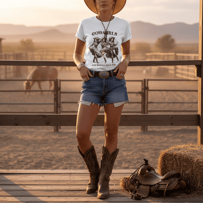 cowgirls just wanna have fun t-shirt gift idea for cowgirl fans and western lovers