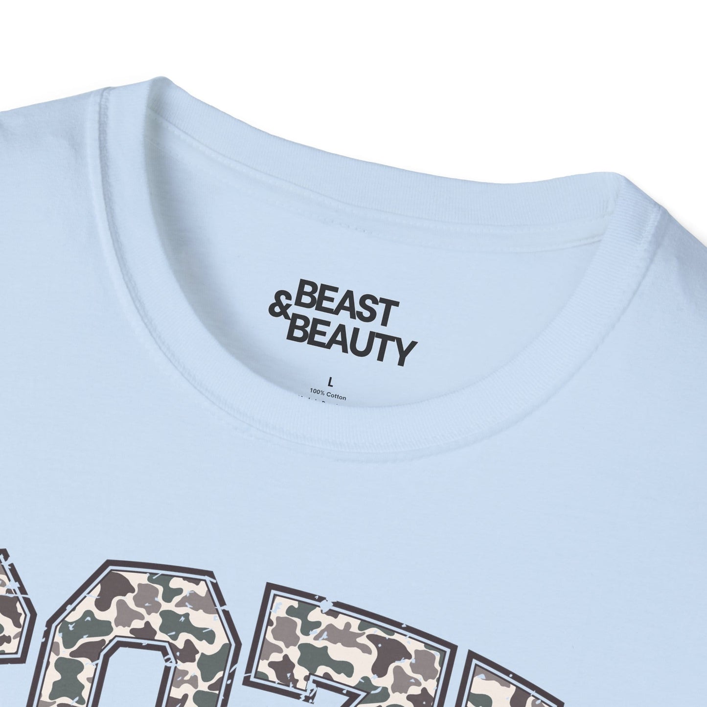 cozy season leopard print t-shirt lifestyle shot front view