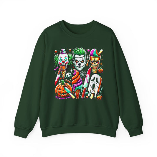 Creepy Halloween Ice Cream Horror Sweatshirt - funny sweatshirt by Cheeky Business