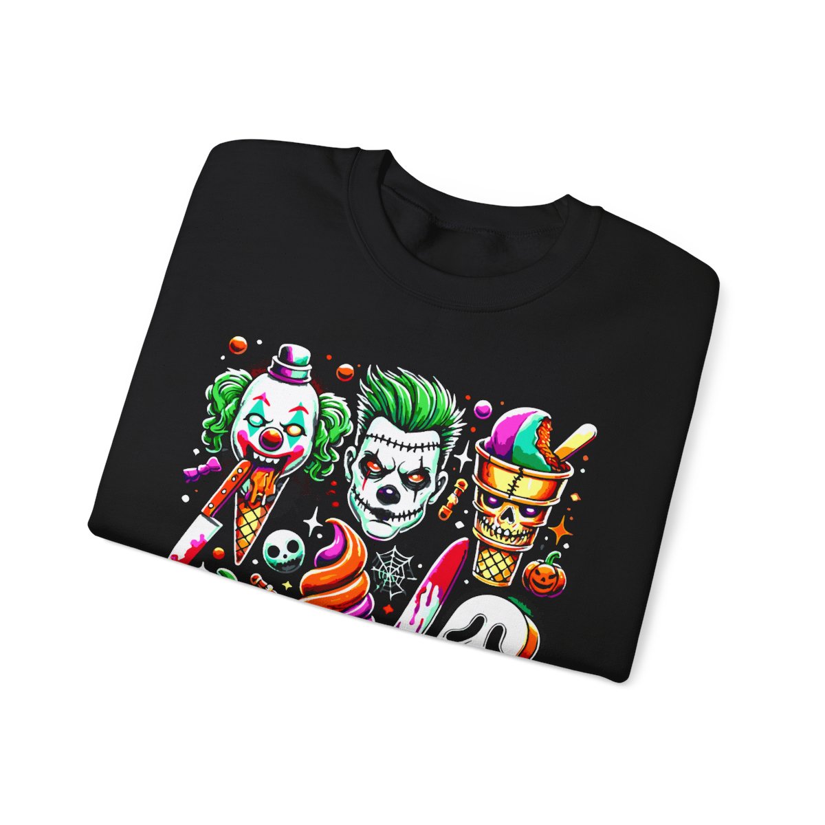 Creepy Halloween Ice Cream Horror Sweatshirt - funny sweatshirt by Cheeky Business