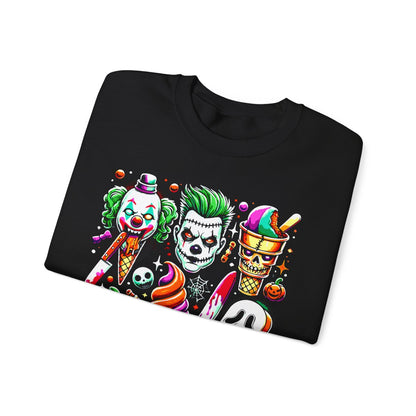 Creepy Halloween Ice Cream Horror Sweatshirt - funny sweatshirt by Cheeky Business
