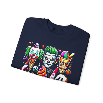 Creepy Halloween Ice Cream Horror Sweatshirt - funny sweatshirt by Cheeky Business