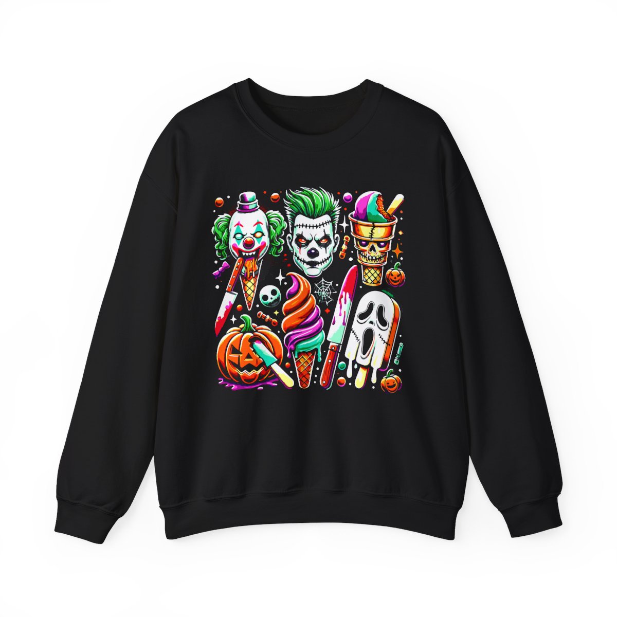 Creepy Halloween Ice Cream Horror Sweatshirt - funny sweatshirt by Cheeky Business