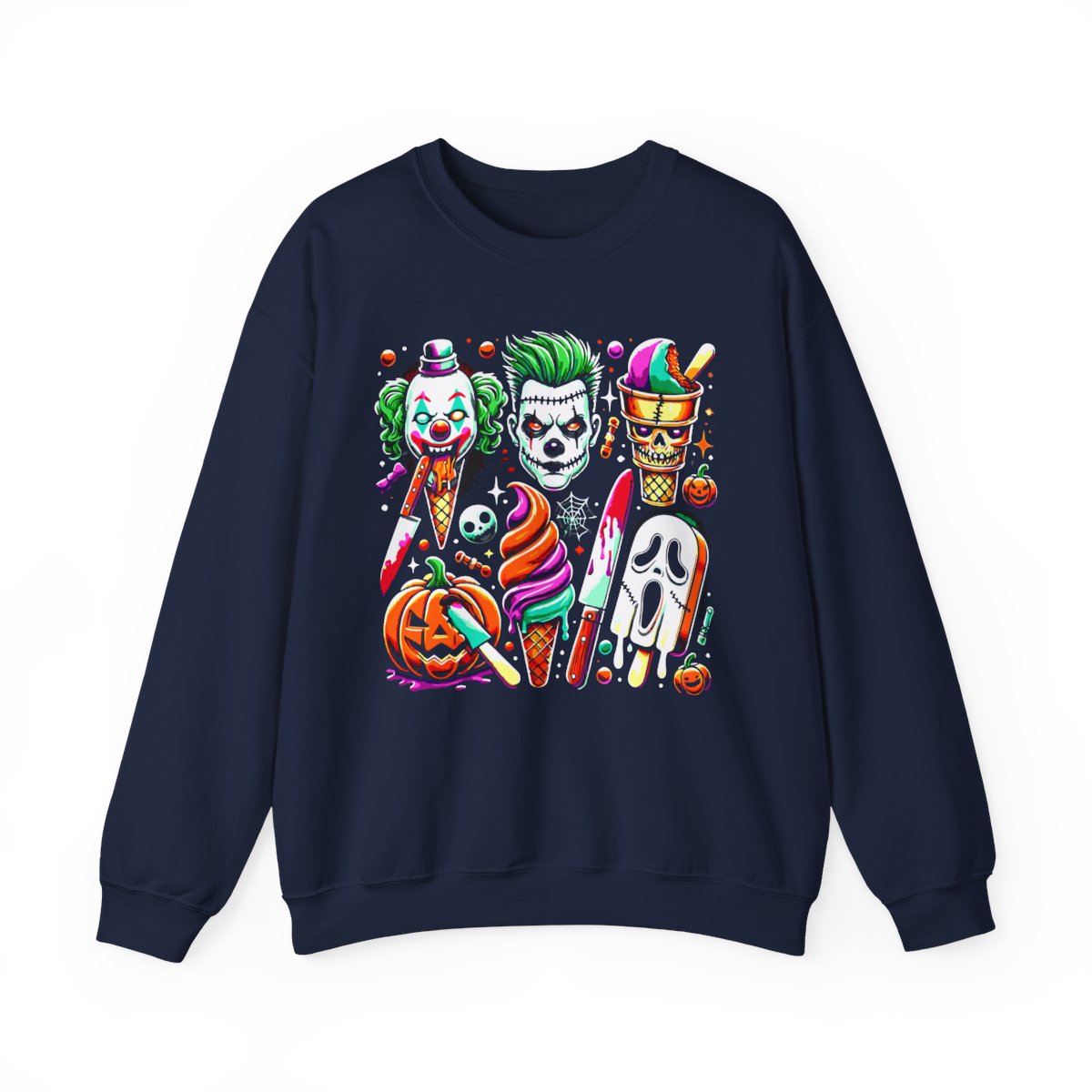 Creepy Halloween Ice Cream Horror Sweatshirt - funny sweatshirt by Cheeky Business