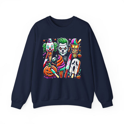 Creepy Halloween Ice Cream Horror Sweatshirt - funny sweatshirt by Cheeky Business
