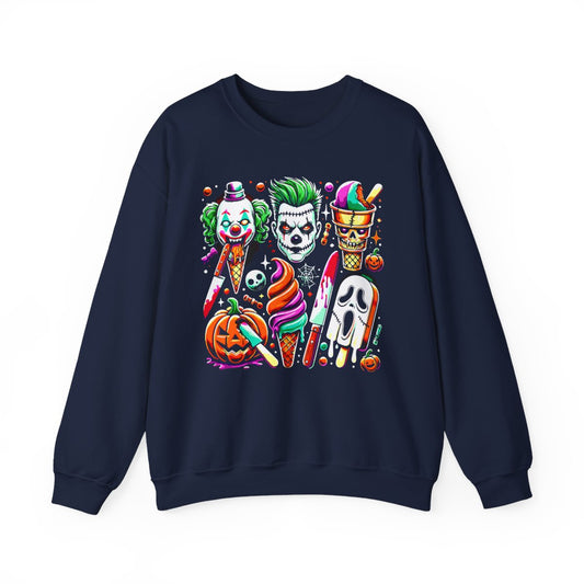 Creepy Halloween Ice Cream Horror Sweatshirt - funny sweatshirt by Cheeky Business