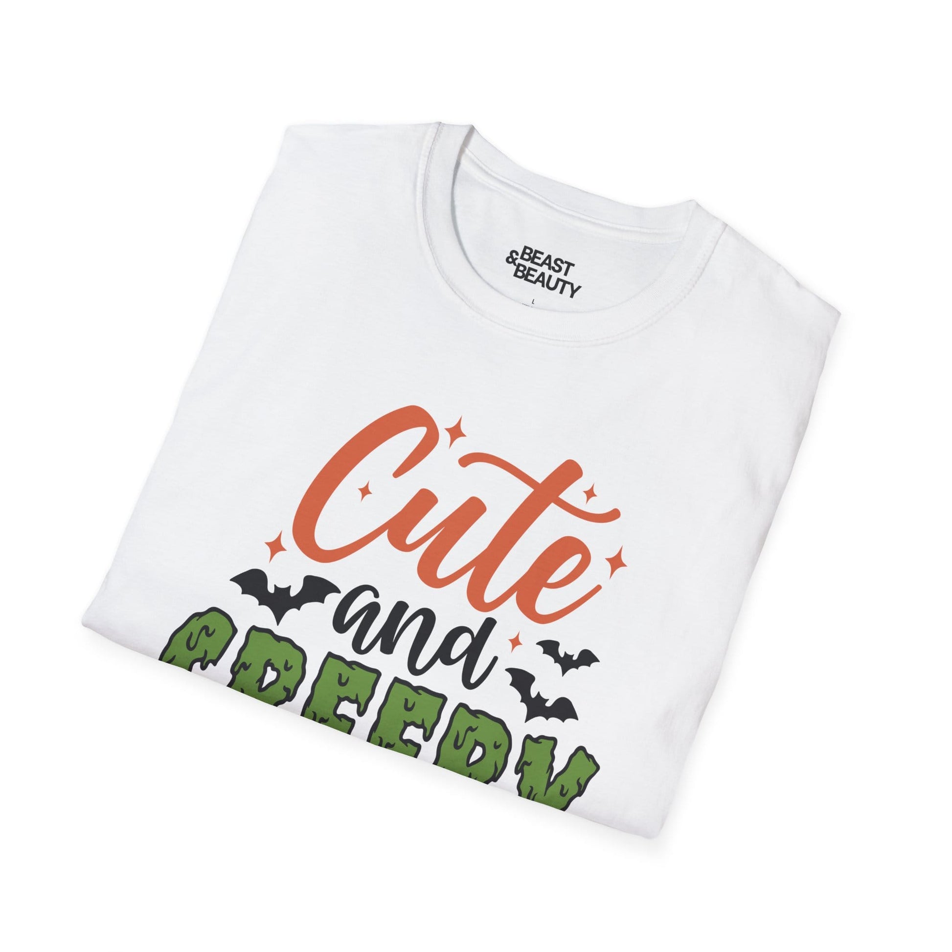 sport grey cute and creepy halloween t-shirt for adults spooky season gift
