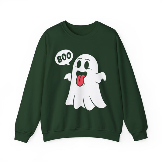 Cute Boo Ghost Halloween Sweatshirt - funny sweatshirt by Cheeky Business
