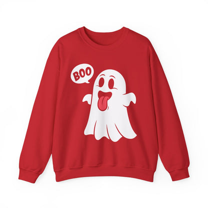 Cute Boo Ghost Halloween Sweatshirt - funny sweatshirt by Cheeky Business