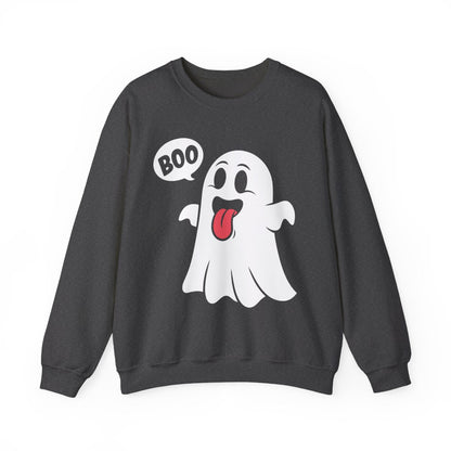 Cute Boo Ghost Halloween Sweatshirt - funny sweatshirt by Cheeky Business