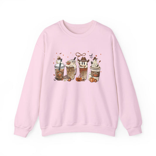 Cute Halloween Coffee Ghost Sweatshirt - funny sweatshirt by Cheeky Business