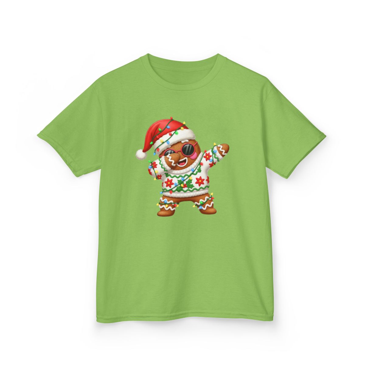 Dabbing Gingerbread Kids Christmas T-Shirt - funny t-shirt by Cheeky Business