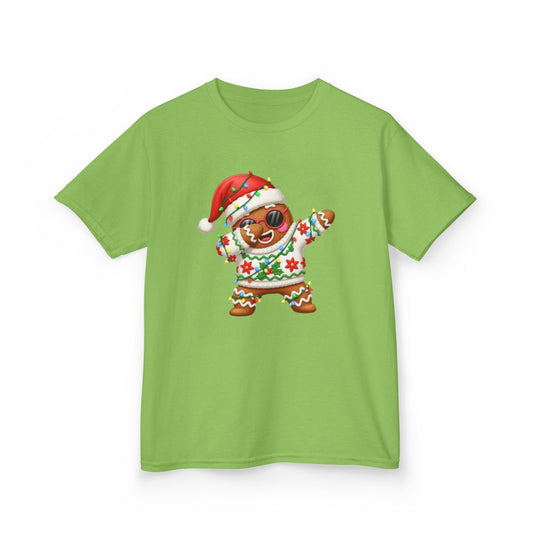 Dabbing Gingerbread Kids Christmas T-Shirt - funny t-shirt by Cheeky Business