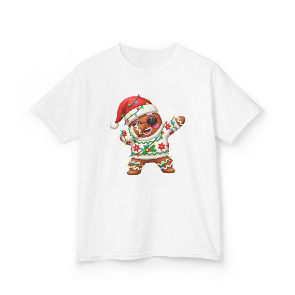 Dabbing Gingerbread Kids Christmas T-Shirt - funny t-shirt by Cheeky Business