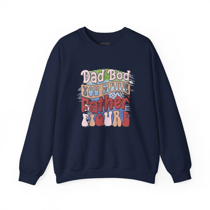 navy sweatshirt with dad bod you mean father figure humorous gift for dad