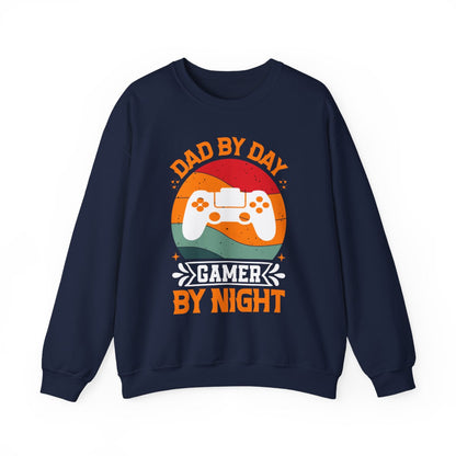 Dad By Day Gamer By Night Sweatshirt - funny sweatshirt by Cheeky Business