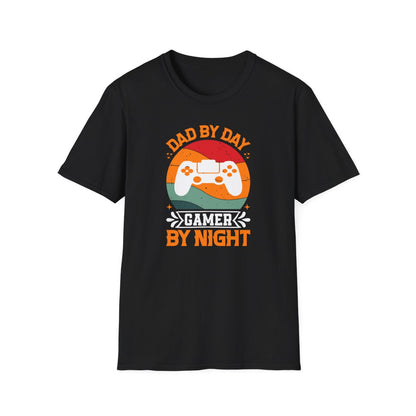 Dad By Day Gamer By Night T-Shirt - funny t-shirt by Cheeky Business