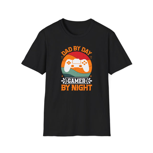 Dad By Day Gamer By Night T-Shirt - funny t-shirt by Cheeky Business