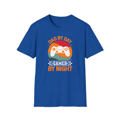Dad By Day Gamer By Night T-Shirt - funny t-shirt by Cheeky Business