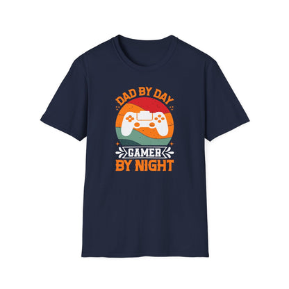 Dad By Day Gamer By Night T-Shirt - funny t-shirt by Cheeky Business