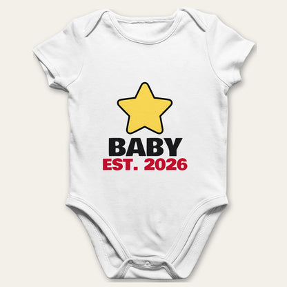Dad Est. 2026 & Baby Est. 2026 New Dad matching set baby grow