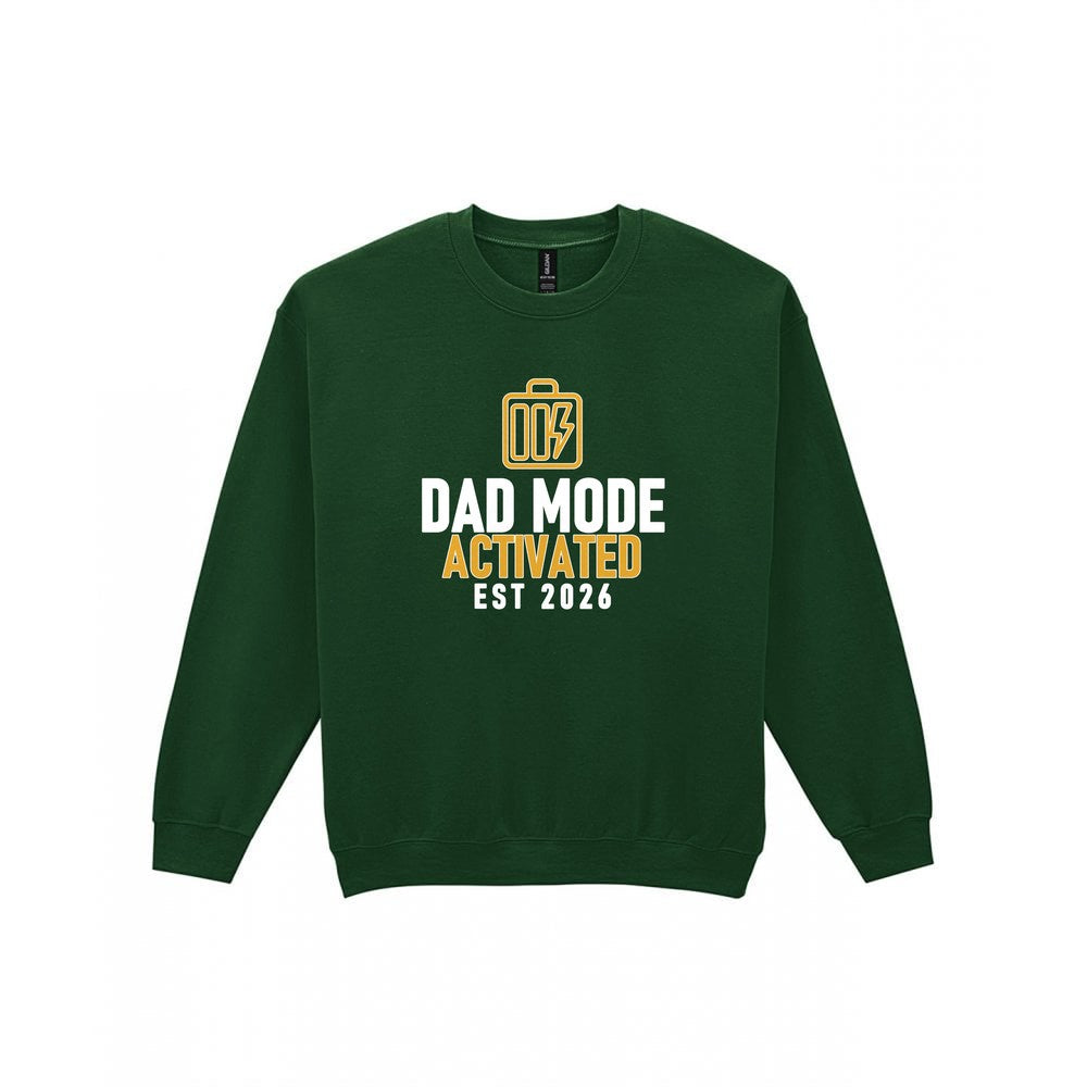 Dad Mode Activated Funny Dad T-Shirt & Sweatshirt Sweatshirt in Forest Green