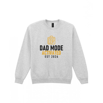 Dad Mode Activated Funny Dad T-Shirt & Sweatshirt Sweatshirt in Sport Grey