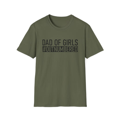 Dad Of Girls #Outnumbered T-Shirt - funny t-shirt by Cheeky Business