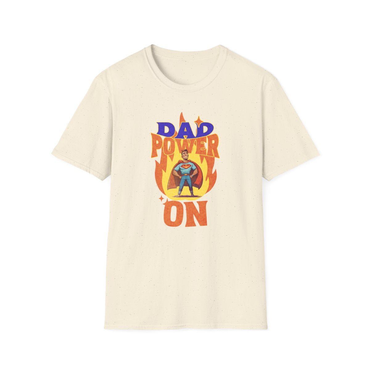 Dad Power On Superhero T-Shirt for Dads - funny t-shirt by Cheeky Business