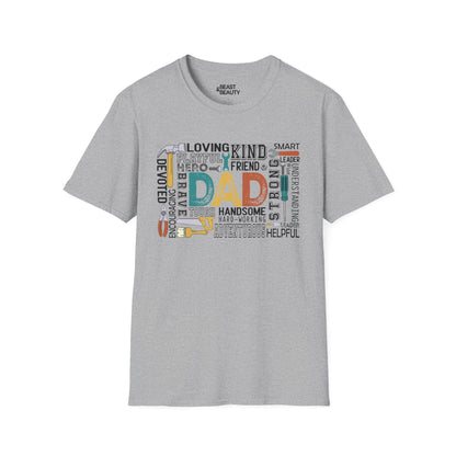 sport grey t-shirt with dad the handyman graphic tee for Father's Day