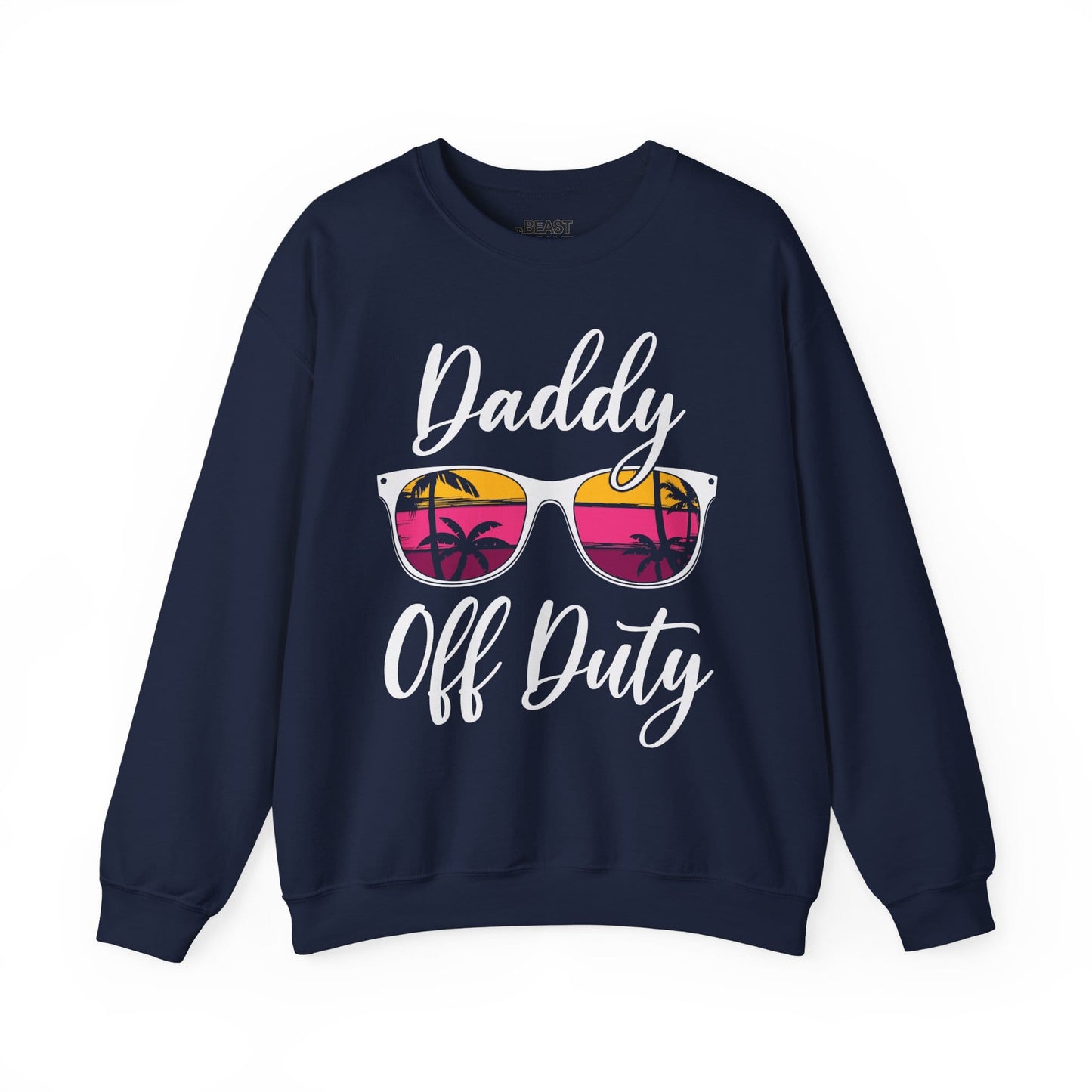 navy sweatshirt with daddy off duty slogan birthday gift for dad