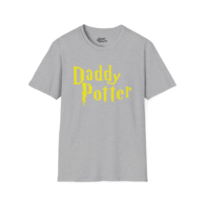 sport grey t-shirt with daddy potter wizard dad design