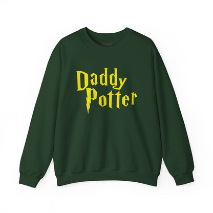 forest green sweatshirt with Daddy Potter humorous design