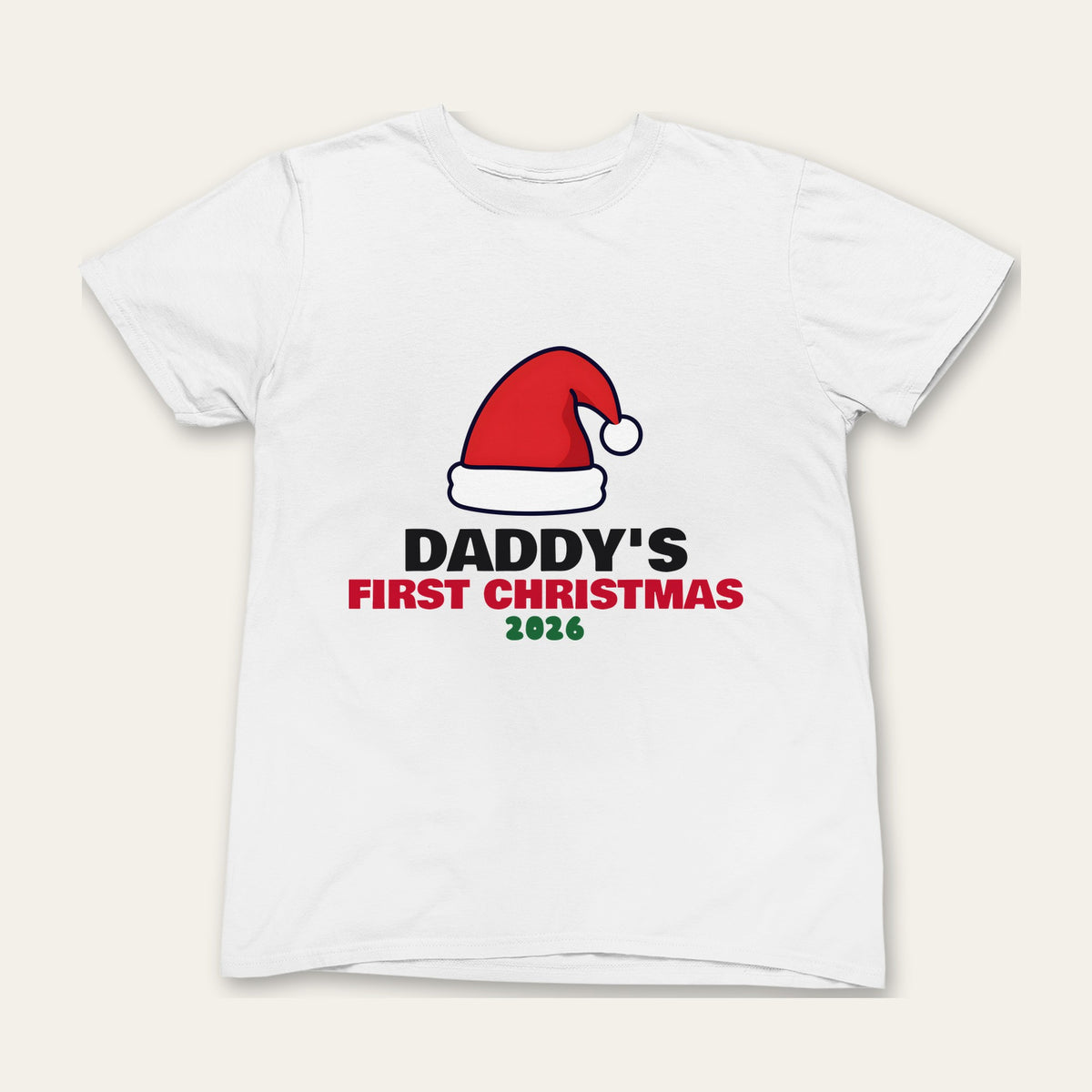 Daddy's First Christmas & Baby's First Christmas matching set grown-up t-shirt