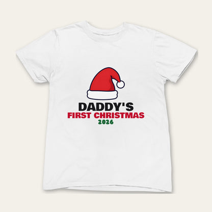 Daddy's First Christmas & Baby's First Christmas matching set grown-up t-shirt