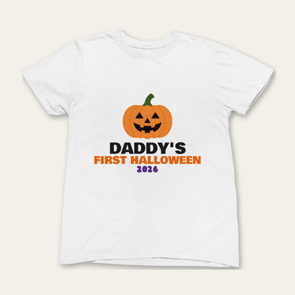 Daddy's First Halloween & Baby's First Halloween matching set grown-up t-shirt