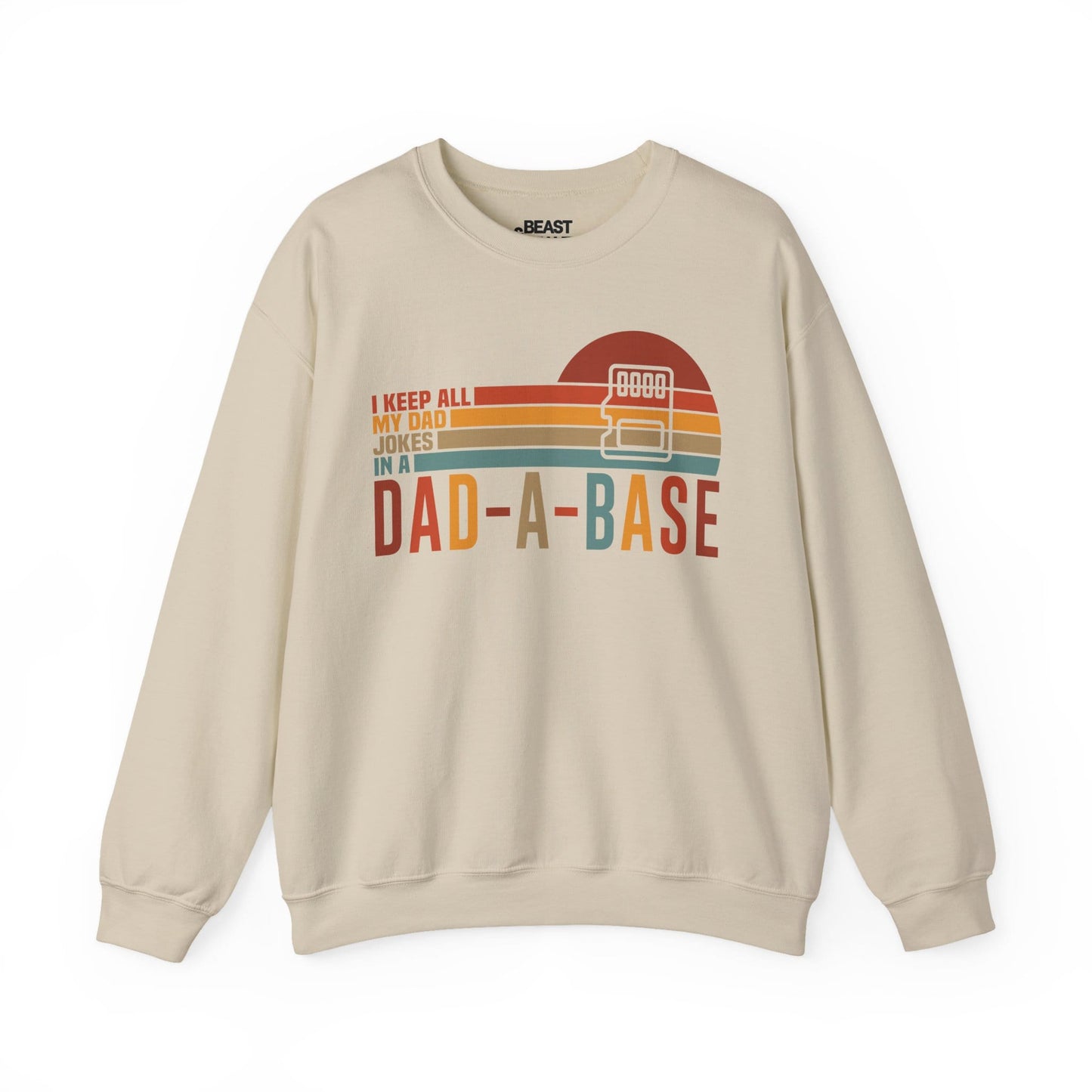 i keep all my dad jokes in a dad-a-base sweatshirt sand sweatshirt Father's Day gift idea