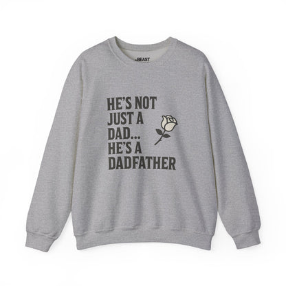sport grey sweatshirt with Dadfather funny slogan print