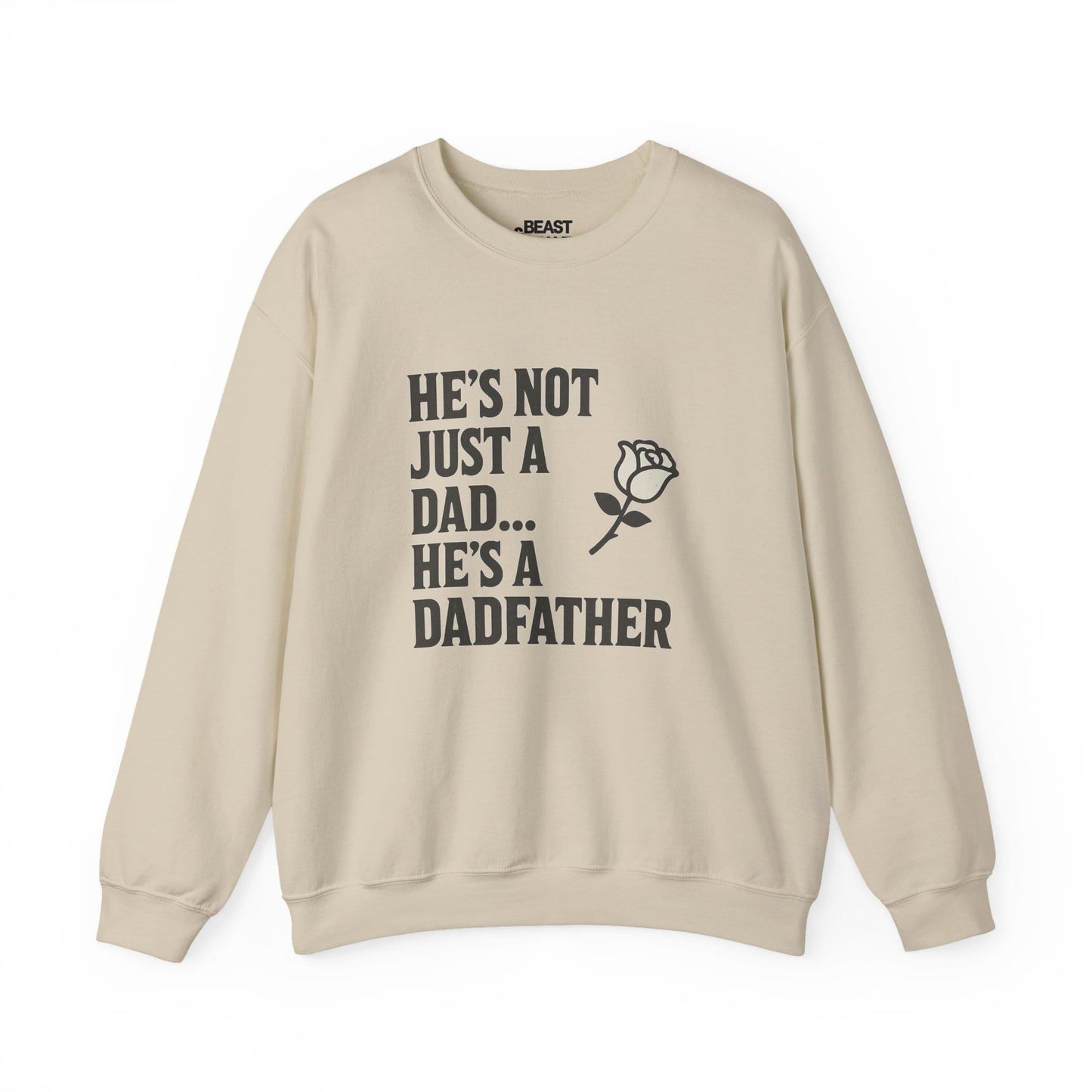 sand sweatshirt with Dadfather graphic for Father's Day