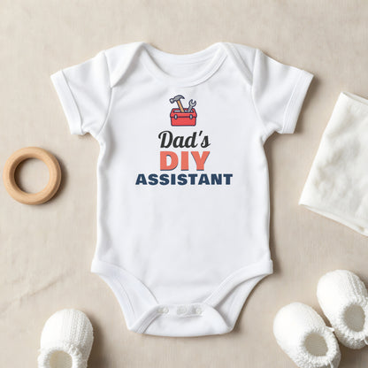 Dad's DIY Assistant baby grow laid flat