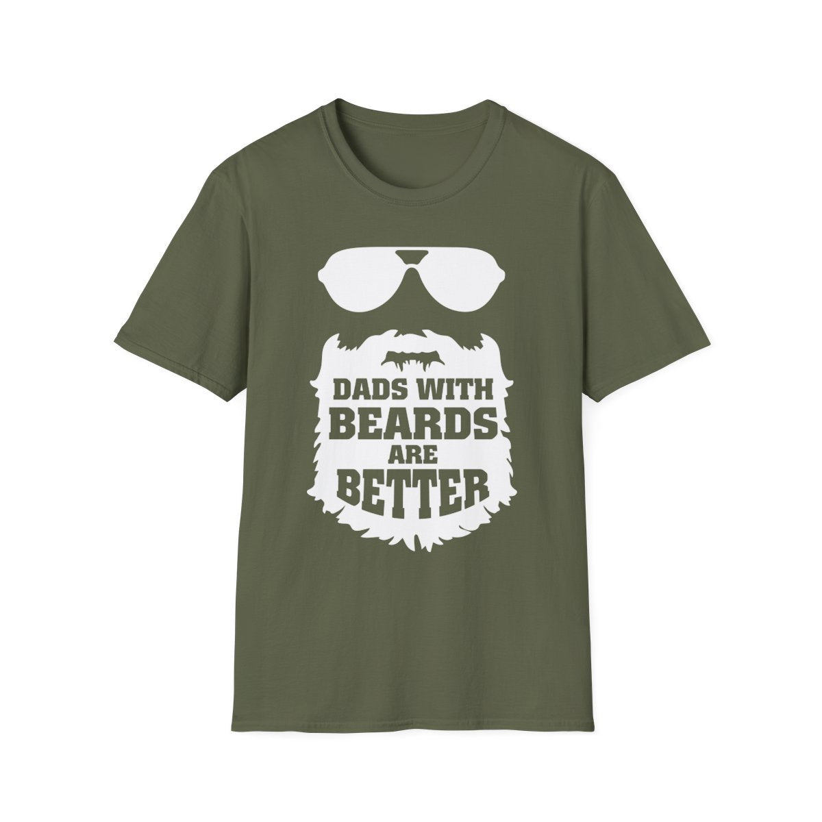Dads With Beards Are Better Graphic T-Shirt - funny t-shirt by Cheeky Business