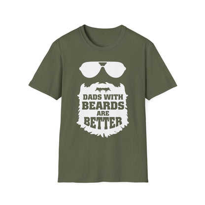 Dads With Beards Are Better Graphic T-Shirt - funny t-shirt by Cheeky Business