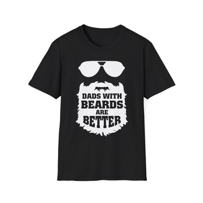 Dads With Beards Are Better Graphic T-Shirt - funny t-shirt by Cheeky Business