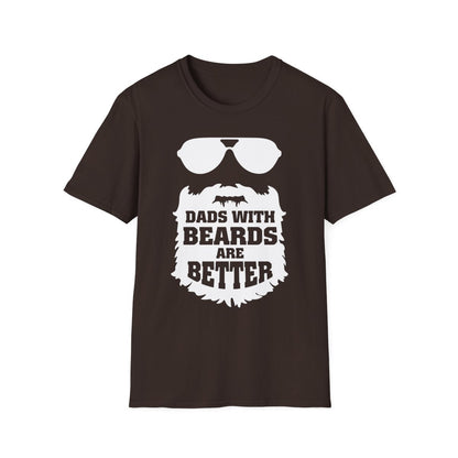 Dads With Beards Are Better Graphic T-Shirt - funny t-shirt by Cheeky Business