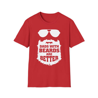 Dads With Beards Are Better Graphic T-Shirt - funny t-shirt by Cheeky Business
