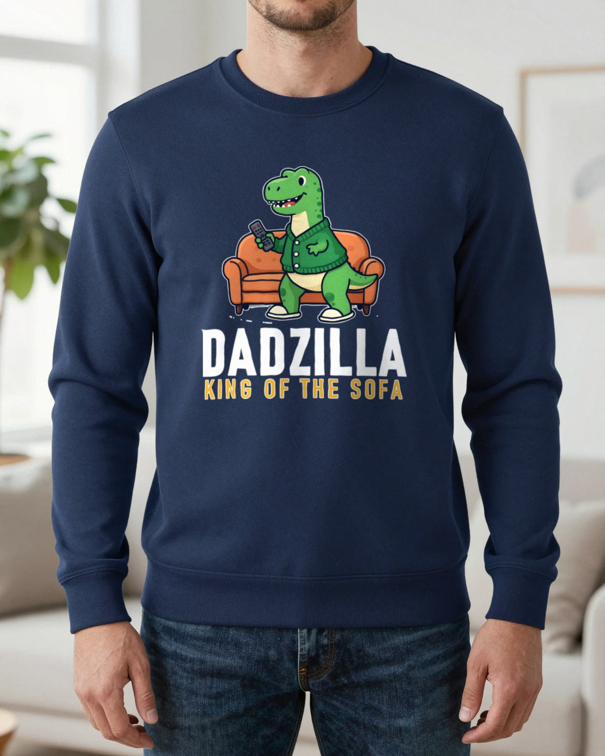 Dadzilla Funny Dad T-Shirt & Sweatshirt worn