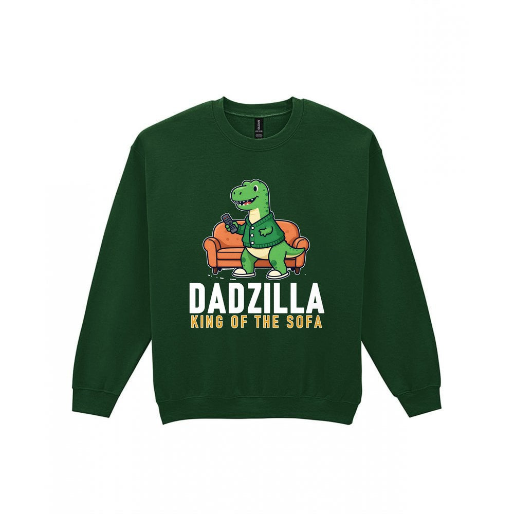Dadzilla Funny Dad T-Shirt & Sweatshirt Sweatshirt in Forest Green