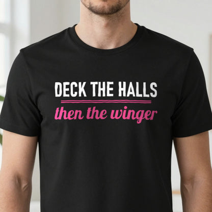 Deck The Halls Then The Winger Funny Rugby Christmas Jumper & T-Shirt in another colour