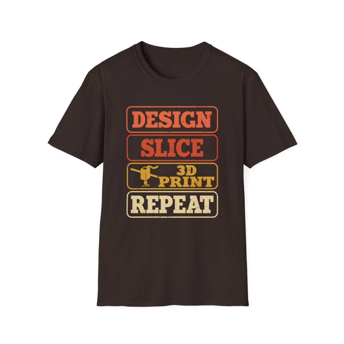 Design Slice 3D Print Repeat T-Shirt - funny t-shirt by Cheeky Business