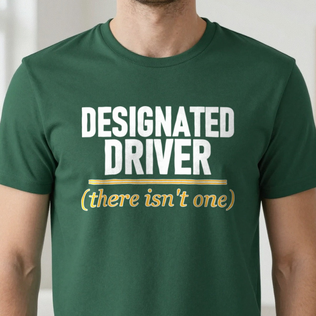 Designated Driver There Isn't One Stag Do T-Shirt & Sweatshirt close-up